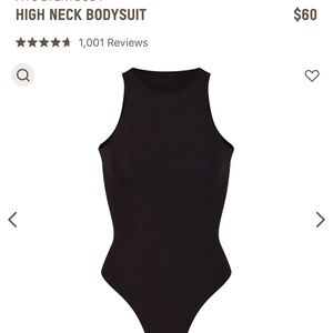 SKIMS High Neck Bodysuit Black M